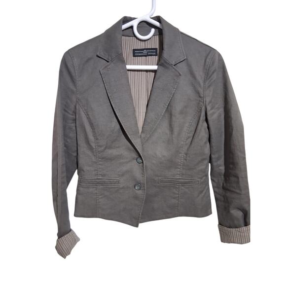 Peruvian Connection Cotton Linen Blend Women's size 6 Cropped Luxury Blazer - Picture 6 of 9